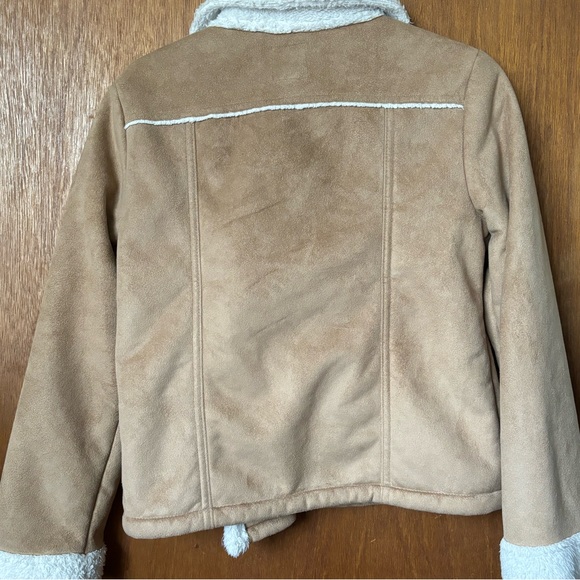 Gap kids Sherpa trim, tan Faux Suede jacket size US XL: 12-13 years - Picture 6 of 10
